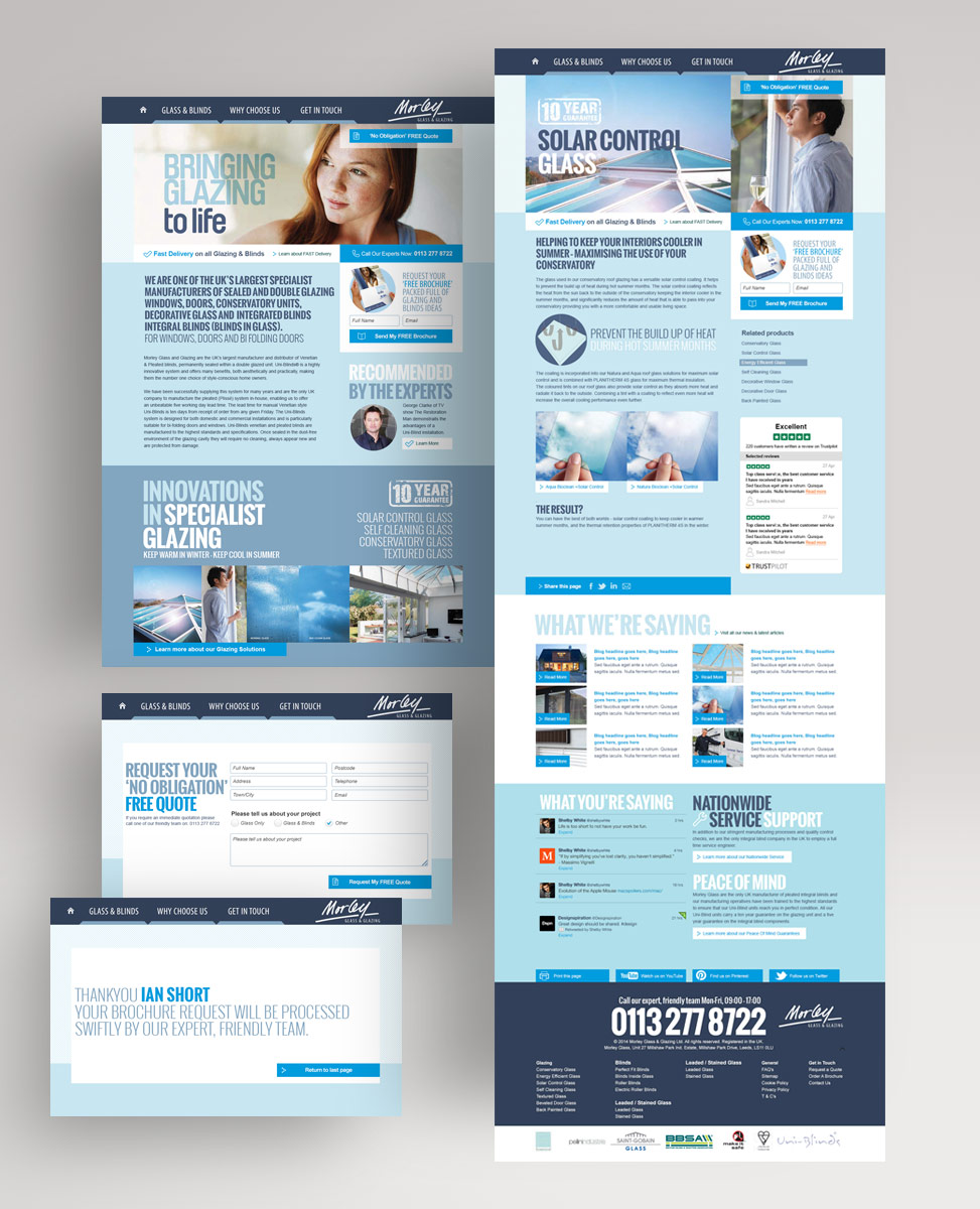 responsive website design for morley glass